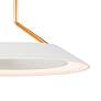 Royyo 44"W Matte White and Gold 7-Light Linear Pendant