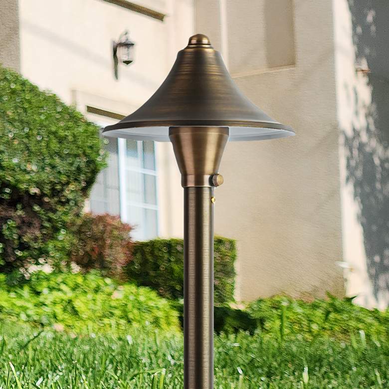 Image 1 Rozel 21" High Natural Brass LED Landscape Path Light