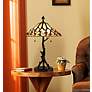 Quoizel Naturals Collection Whispering Wood Tiffany-Style Table Lamp in scene