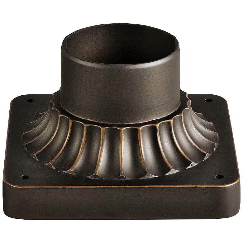 Image 1 Rubbed Bronze Outdoor Lighting Post Mount Adapter