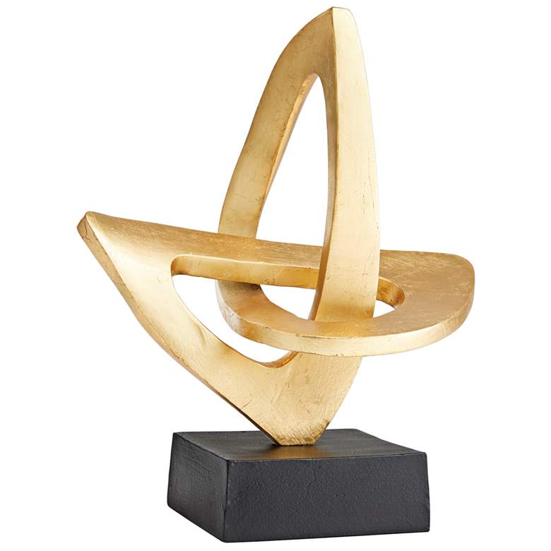Image 1 Rubicon 15 inch High Gold Leaf Modern Abstract Sculpture 