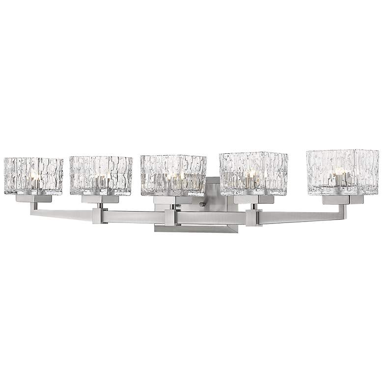 Image 3 Rubicon 36" Wide Brushed Nickel 5-Light Vanity Bath Light