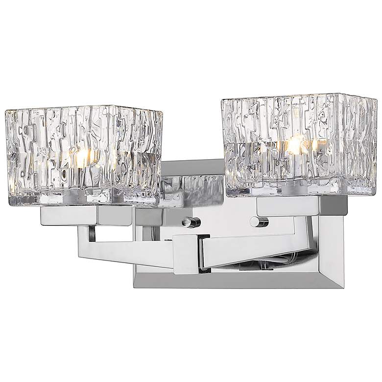 Image 2 Rubicon 6 1/2" High Chrome 2-Light Wall Sconce