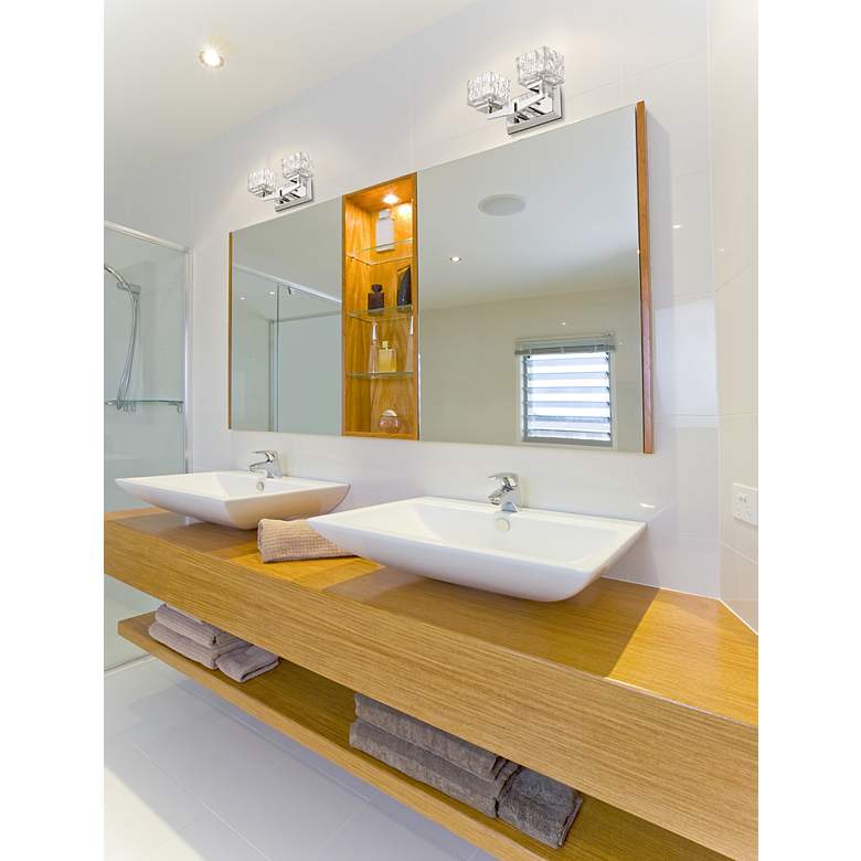 Image 3 Rubicon 6 1/2" High Chrome 2-Light Wall Sconce more views