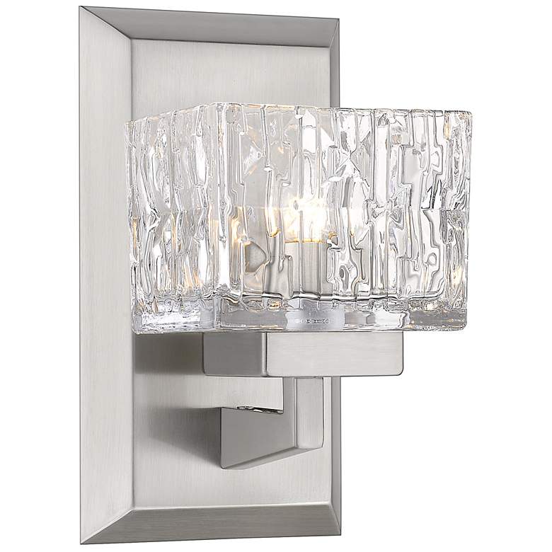 Image 1 Rubicon 8 3/4" High Brushed Nickel LED Wall Sconce