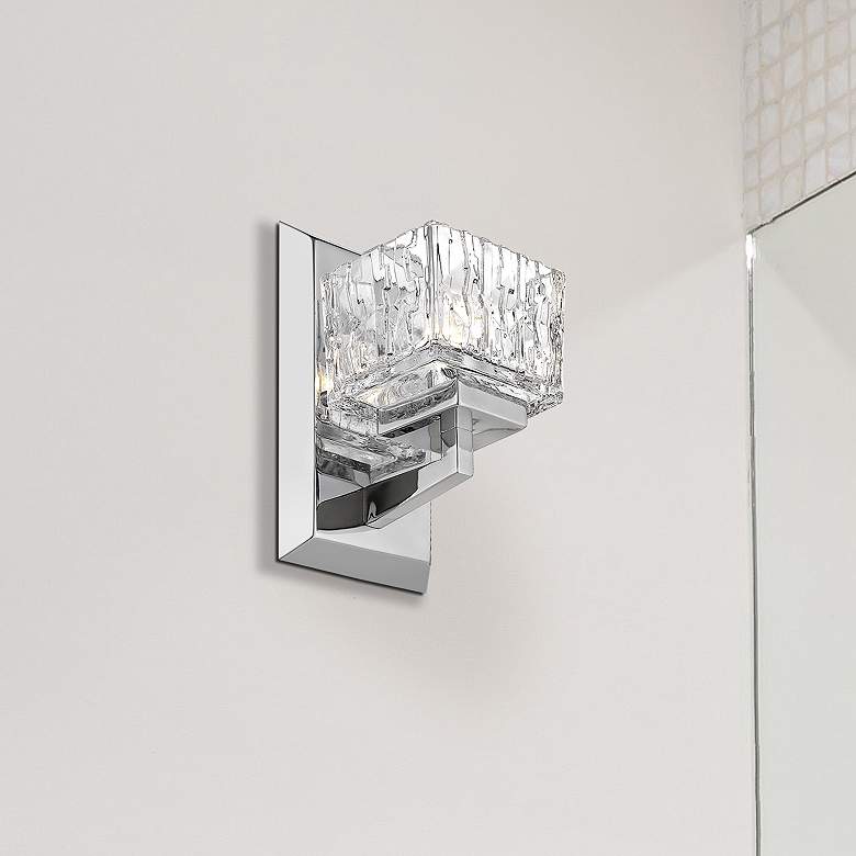 Image 2 Rubicon 8 3/4" High Chrome Wall Sconce