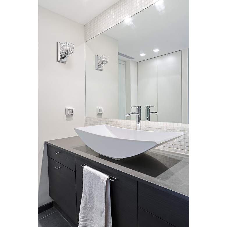 Image 4 Rubicon 8 3/4" High Chrome Wall Sconce more views