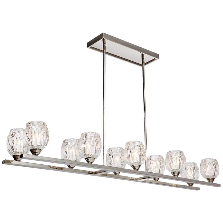 Image 1 Rubin 49 inchW Polished Nickel Kitchen Island Light Chandelier