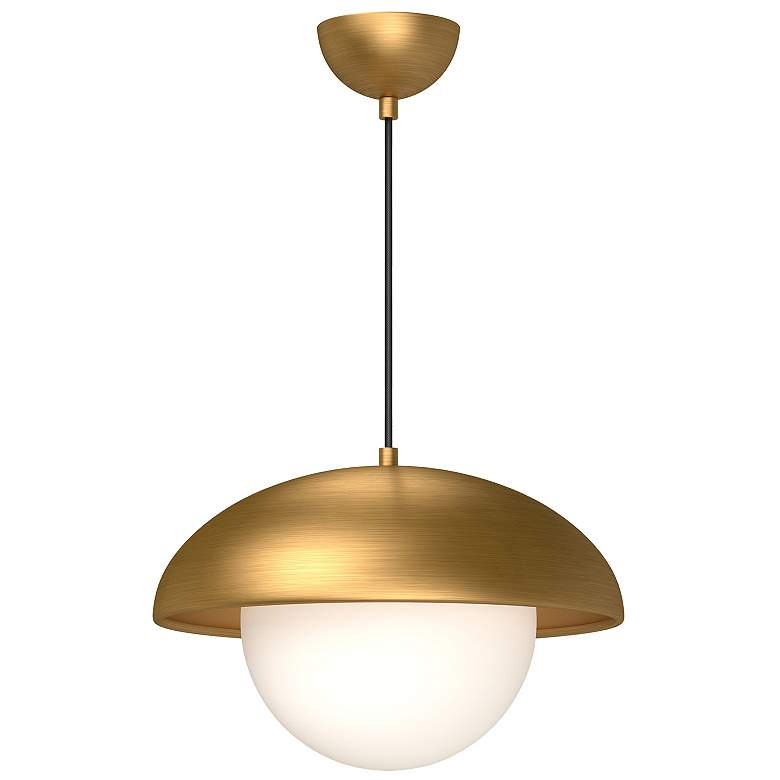 Image 2 Rubio 16" Wide Aged Gold Pendant Light