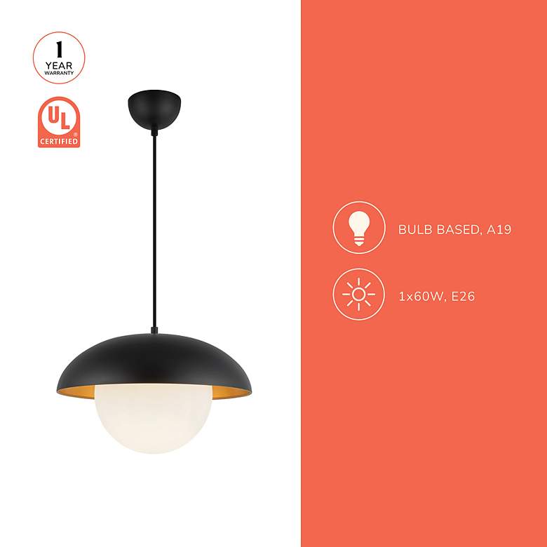 Image 4 Rubio 16" Wide Aged Gold Pendant Light more views