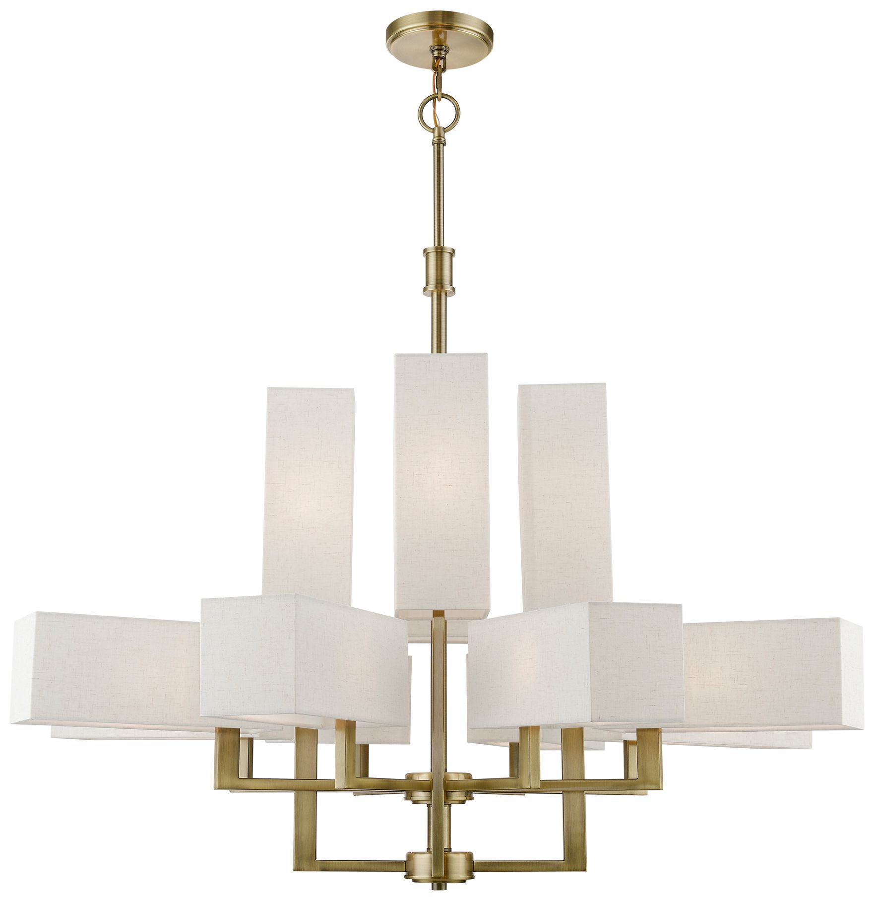 Rubix 12 Light Antique Brass Extra Large Foyer Chandelier 0356A Lamps Plus