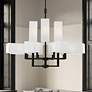 1_Rubix 12 Light Black Extra Large Foyer Chandelier