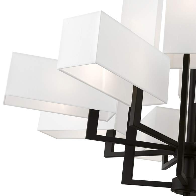 Image 7 Rubix 12 Light Black Extra Large Foyer Chandelier more views