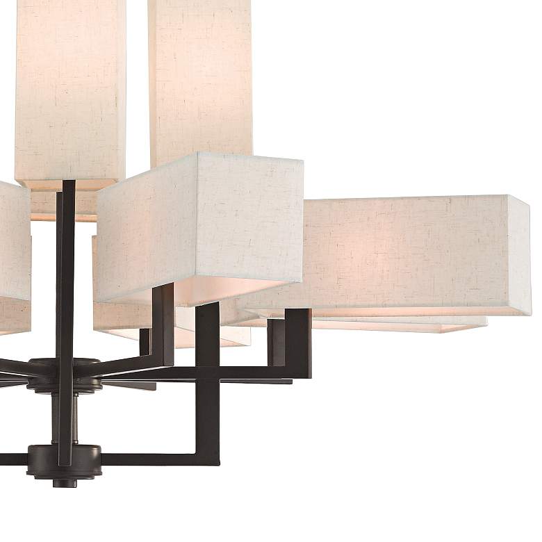 Image 3 Rubix 44" Wide Bronze 12-Light Foyer Chandelier more views