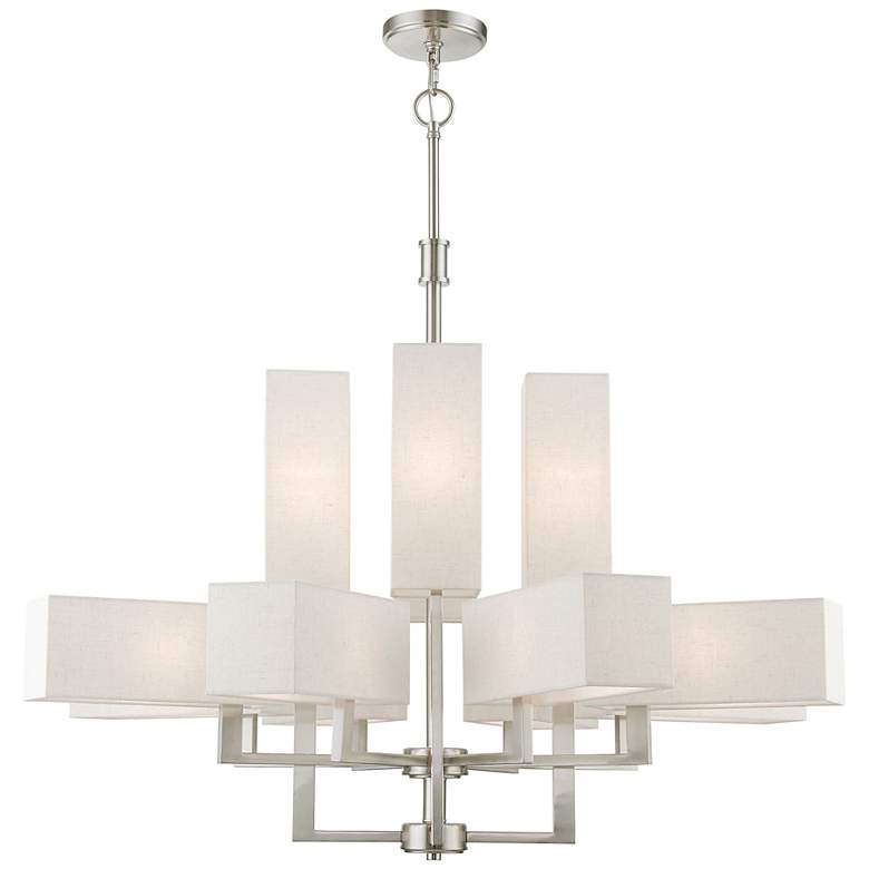 Image 2 Rubix 44" Wide Brushed Nickel 12-Light Chandelier