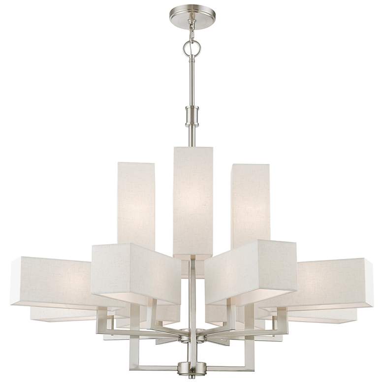 Image 3 Rubix 44" Wide Brushed Nickel 12-Light Chandelier more views