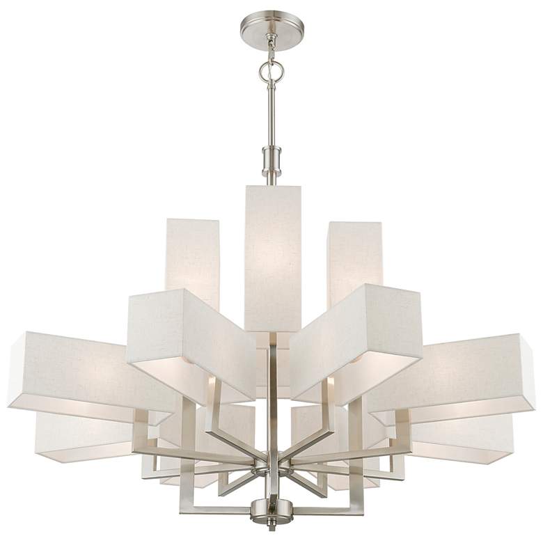 Image 5 Rubix 44" Wide Brushed Nickel 12-Light Chandelier more views