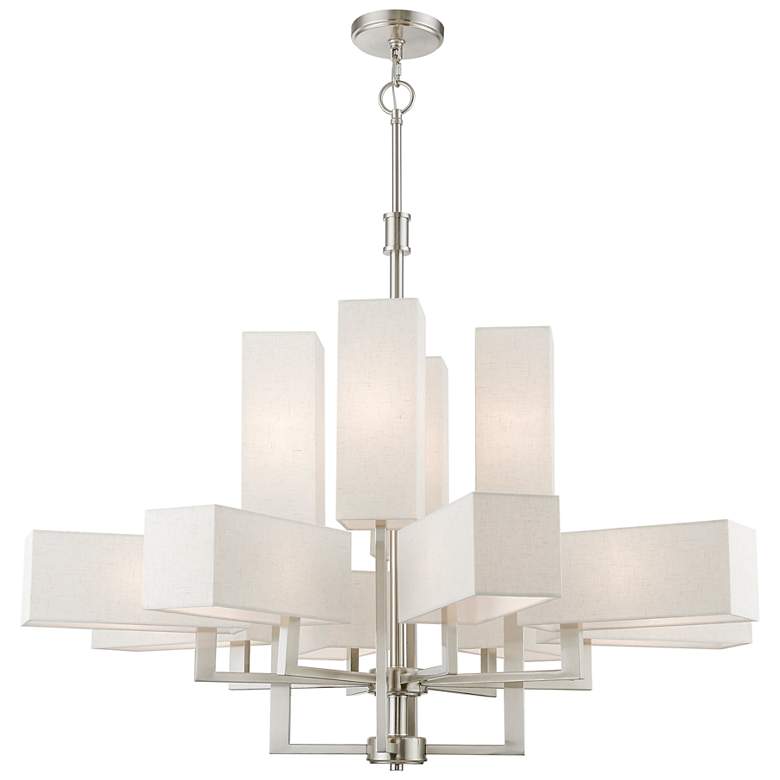 Image 6 Rubix 44" Wide Brushed Nickel 12-Light Chandelier more views
