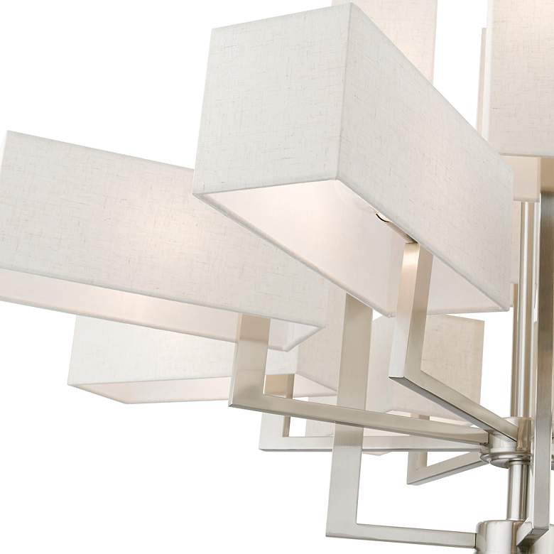 Image 7 Rubix 44" Wide Brushed Nickel 12-Light Chandelier more views