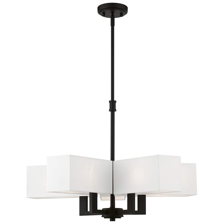 Image 1 Rubix 5 Light Black Chandelier