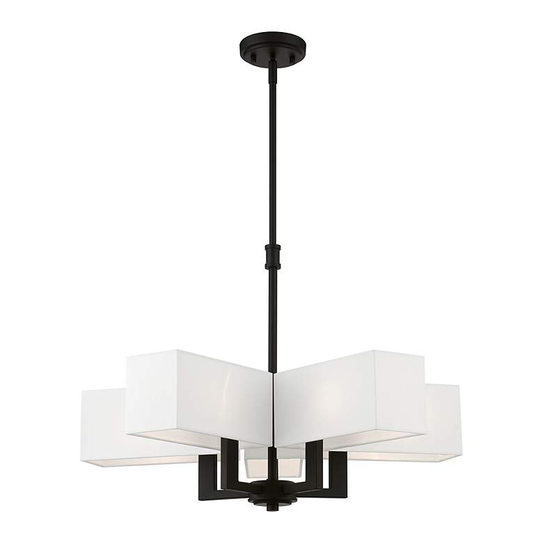 Image 4 Rubix 5 Light Black Chandelier more views