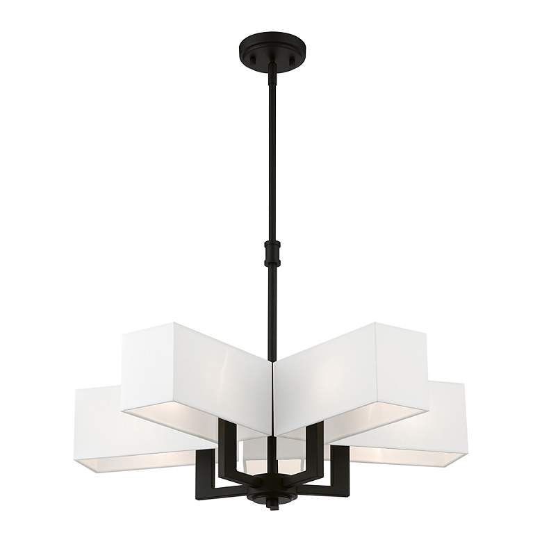 Image 5 Rubix 5 Light Black Chandelier more views
