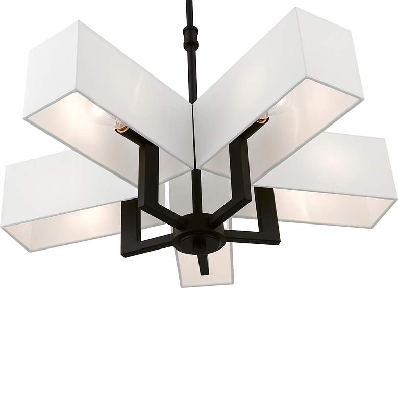 Image 6 Rubix 5 Light Black Chandelier more views