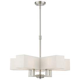 Image1 of Rubix 5 Light Brushed Nickel Chandelier