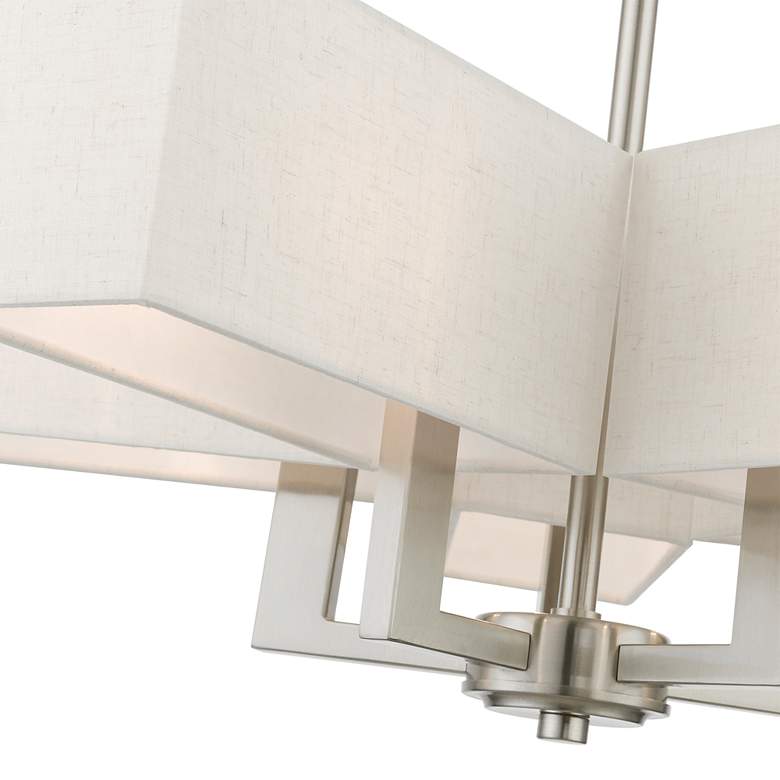 Image 6 Rubix 5 Light Brushed Nickel Chandelier more views