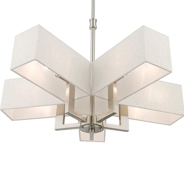 Image 7 Rubix 5 Light Brushed Nickel Chandelier more views