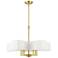 Rubix 5 Light Satin Brass Chandelier