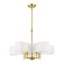 4_Rubix 5 Light Satin Brass Chandelier more views