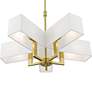 6_Rubix 5 Light Satin Brass Chandelier more views
