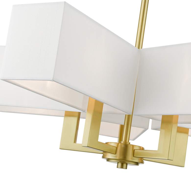 Image 7 Rubix 5 Light Satin Brass Chandelier more views