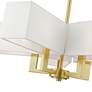 7_Rubix 5 Light Satin Brass Chandelier more views