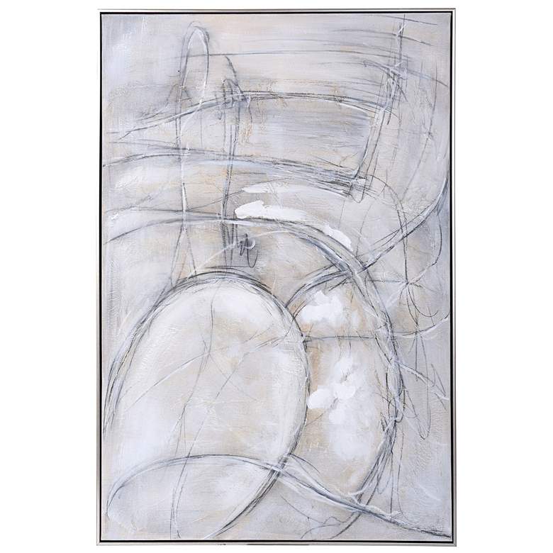 Image 1 Rudiment II Hand Painted Abstract Framed Canvas