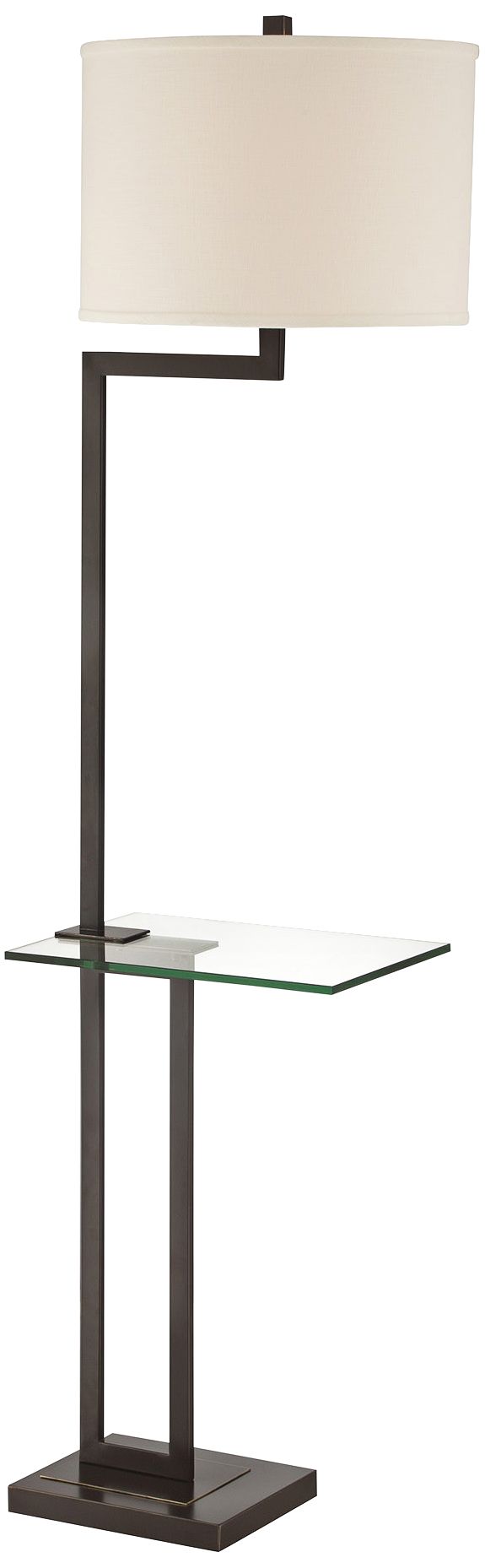 Rudko Bronze Floor Table Lamp with Glass Tray Table 9M021 Lamps Plus