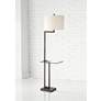 Rudko Bronze Floor Table Lamp with Glass Tray Table