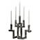 Rudra Antiqued Silver Taper Candelabra Candle Holder