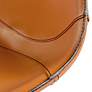Rudy Cognac Leather Adjustable Swivel Stool