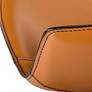 Rudy Cognac Leather Adjustable Swivel Stool