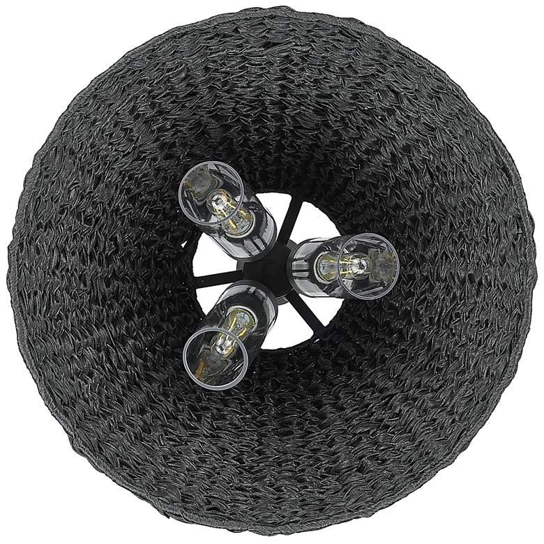 Image 4 Rue 17 1/2" High Natural Black 3-Light Outdoor Hanging Light more views