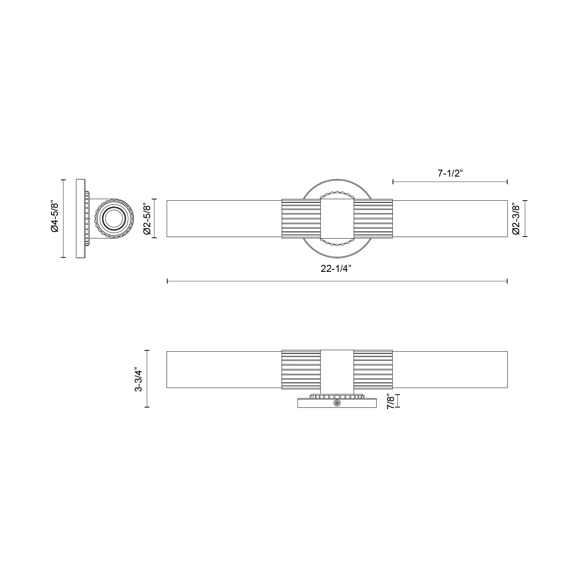 Image 6 Rue 22 1/4" High Matte Black 2-Light Wall Sconce more views