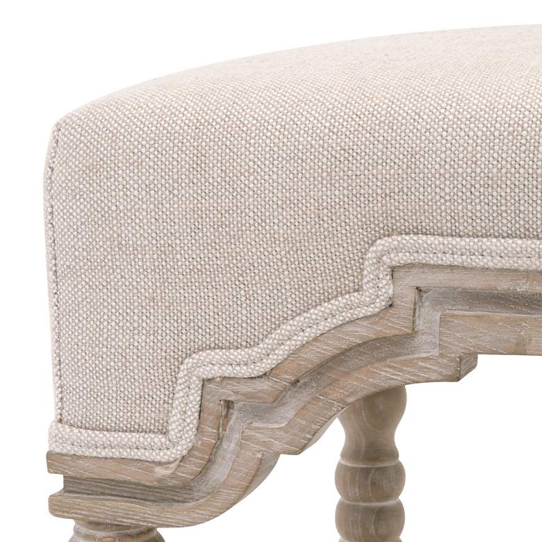 Image 2 Rue 27" Bisque French Linen and Natural Gray Counter Stool more views
