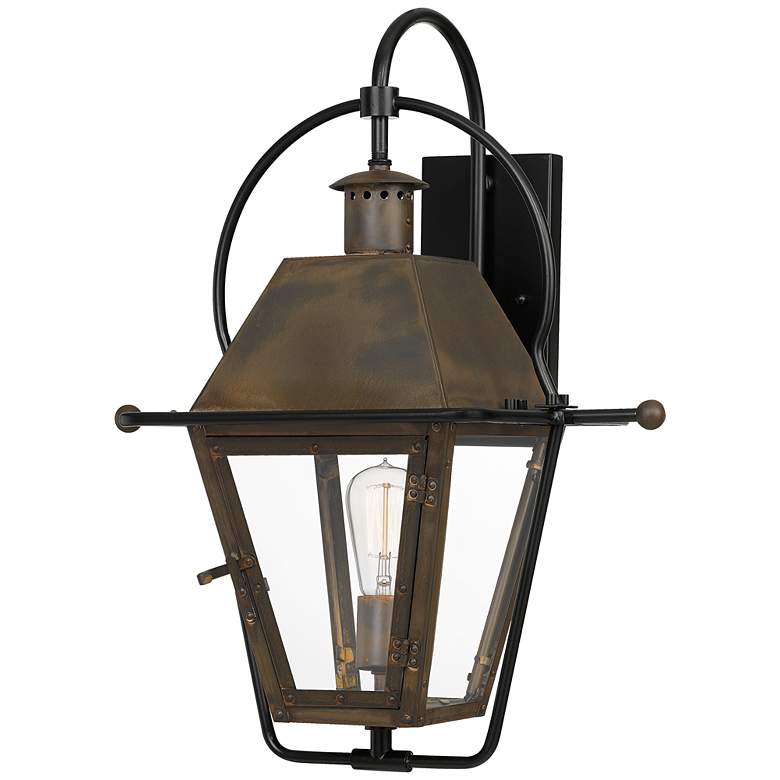 Image 1 Rue De Royal 17 3/4"H Industrial Bronze Outdoor Wall Light