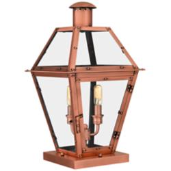 Rue De Royal 19 1/4"H Aged Copper Outdoor Pier Mount Lantern
