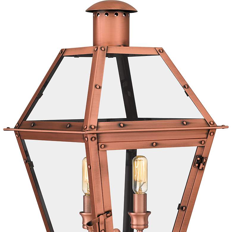 Image 5 Rue De Royal 19 1/4"H Aged Copper Outdoor Pier Mount Lantern more views
