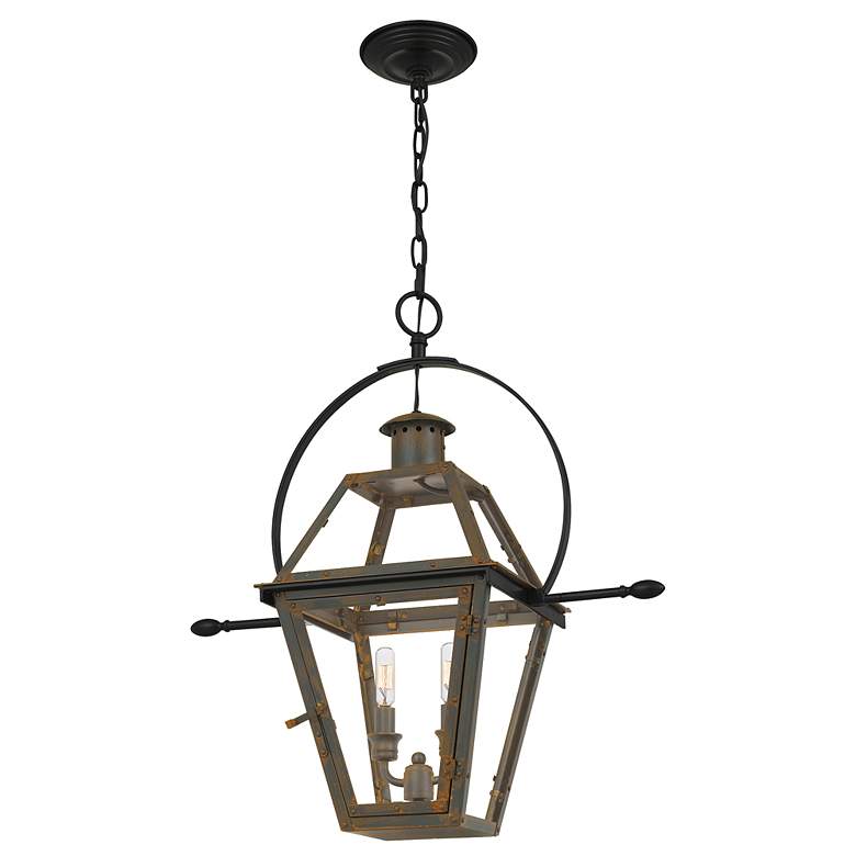 Image 3 Rue de Royal 21 1/4" Wide Industrial Bronze 2-Light Pendant more views