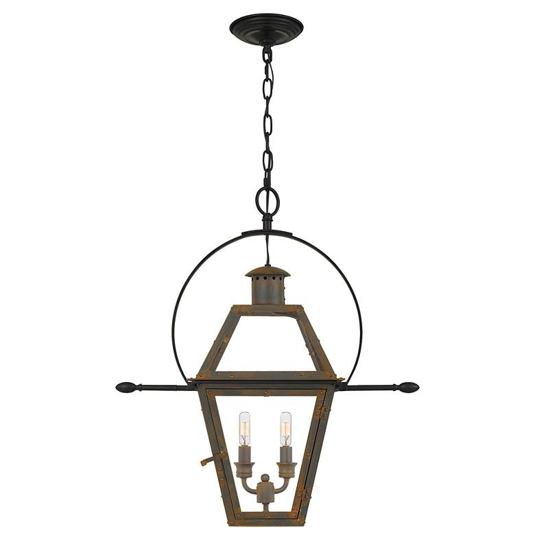 Image 4 Rue de Royal 21 1/4" Wide Industrial Bronze 2-Light Pendant more views
