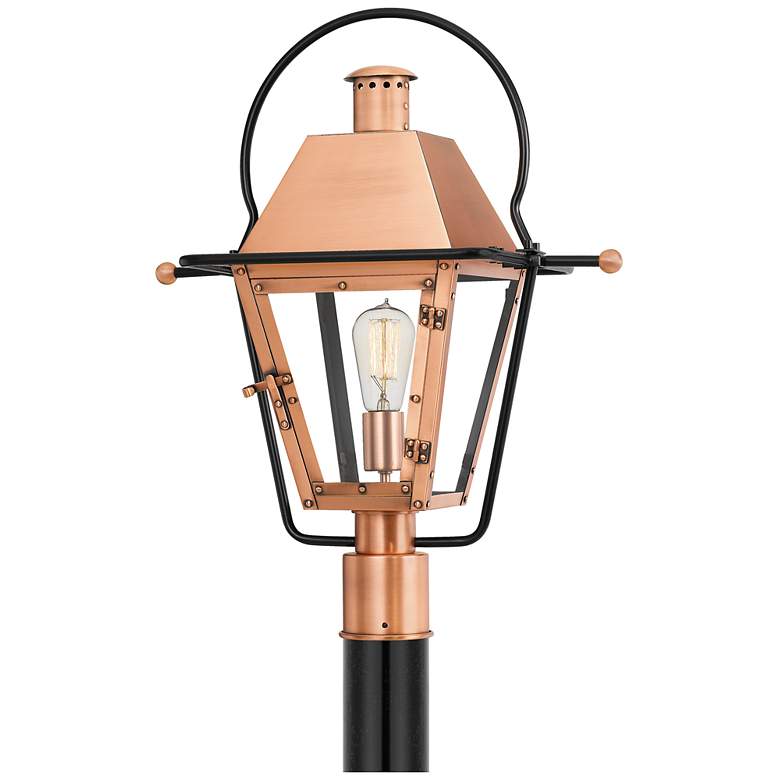 Image 1 Rue De Royal 23 1/2" High Aged Copper Outdoor Post Light